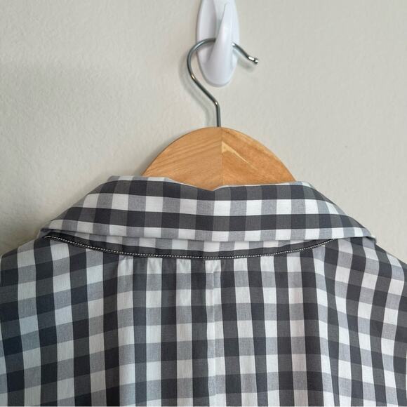 LAFAYETTE 148 Mariel Hampton Check Shirting Blouse S - Picture 9 of 10